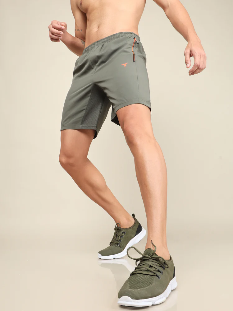 Men Solid Slim Fit Shorts with TECHNOLITE