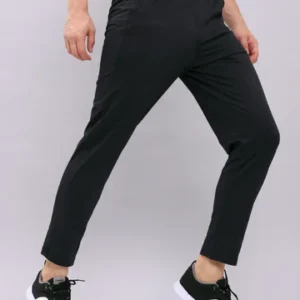 OR85_20Black_5 Men Solid Relax Fit Trackpants with ELASTO PLUS