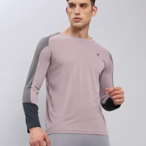 Men Colorblock Slim Fit Crew Neck T-shirt with TECHNO COOL+