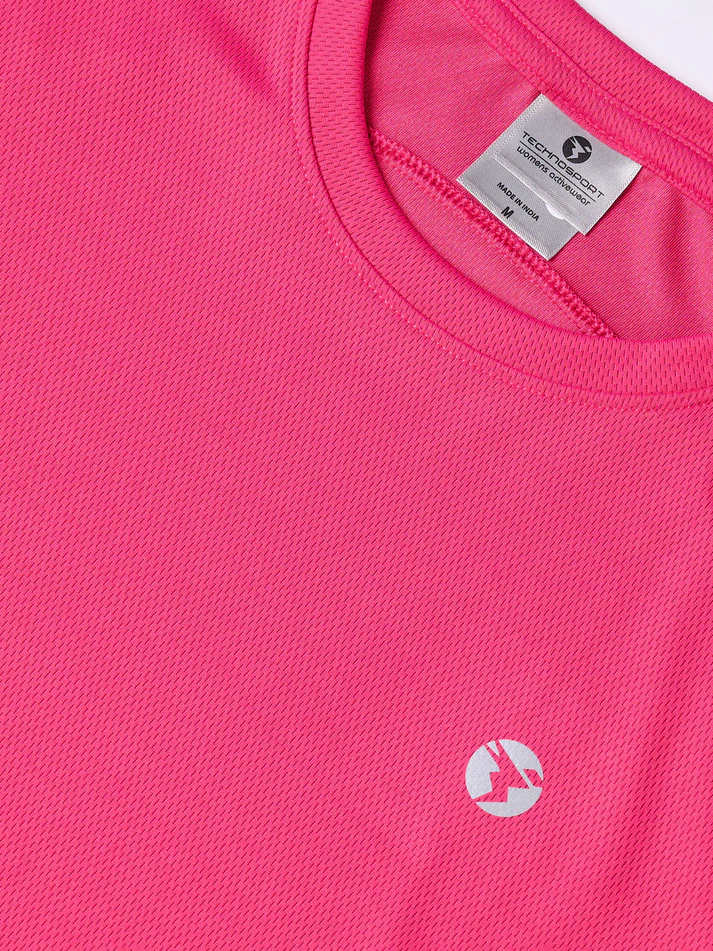 Women Typography Print Regular Fit Round Neck Sports Tee - Image 6