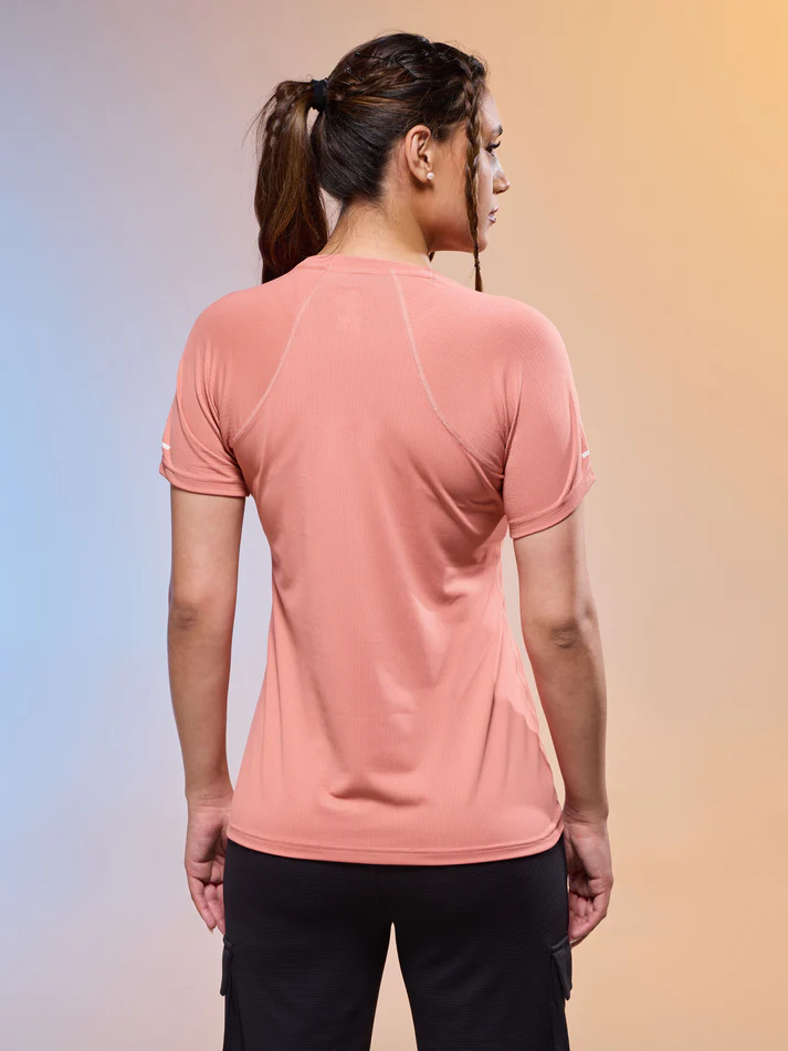 Women Typography Print Regular Fit Round Neck Sports Tee - Image 3