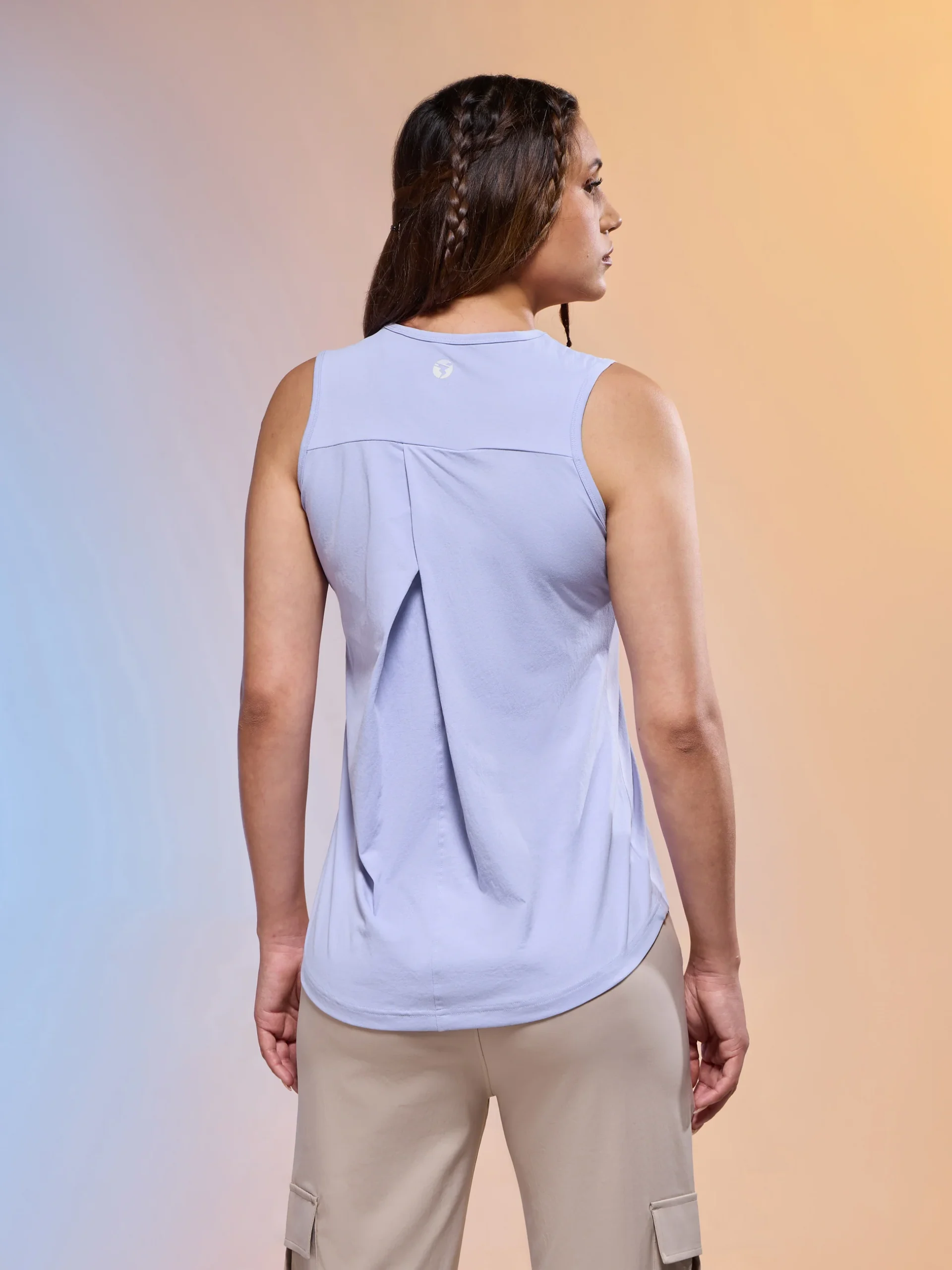 Women Solid Slim Fit Round Neck Tank Top with COTFLEX - Image 3