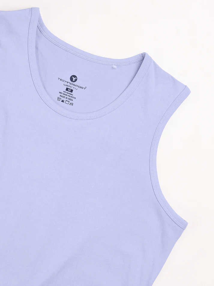 Women Solid Slim Fit Round Neck Tank Top with COTFLEX - Image 6