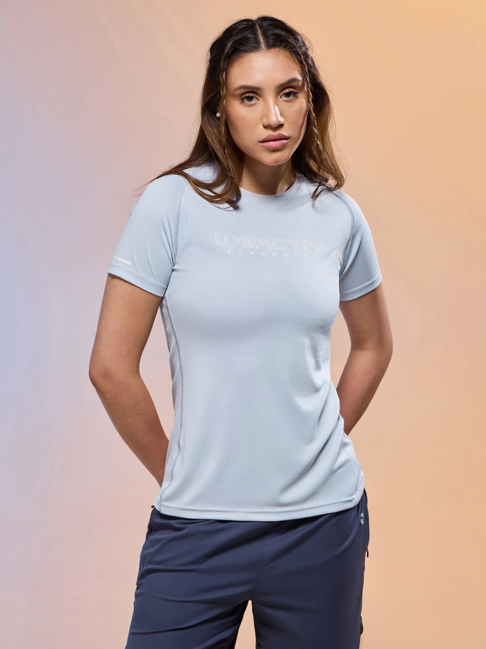 Women Typography Print Regular Fit Round Neck Sports Tee - Image 2