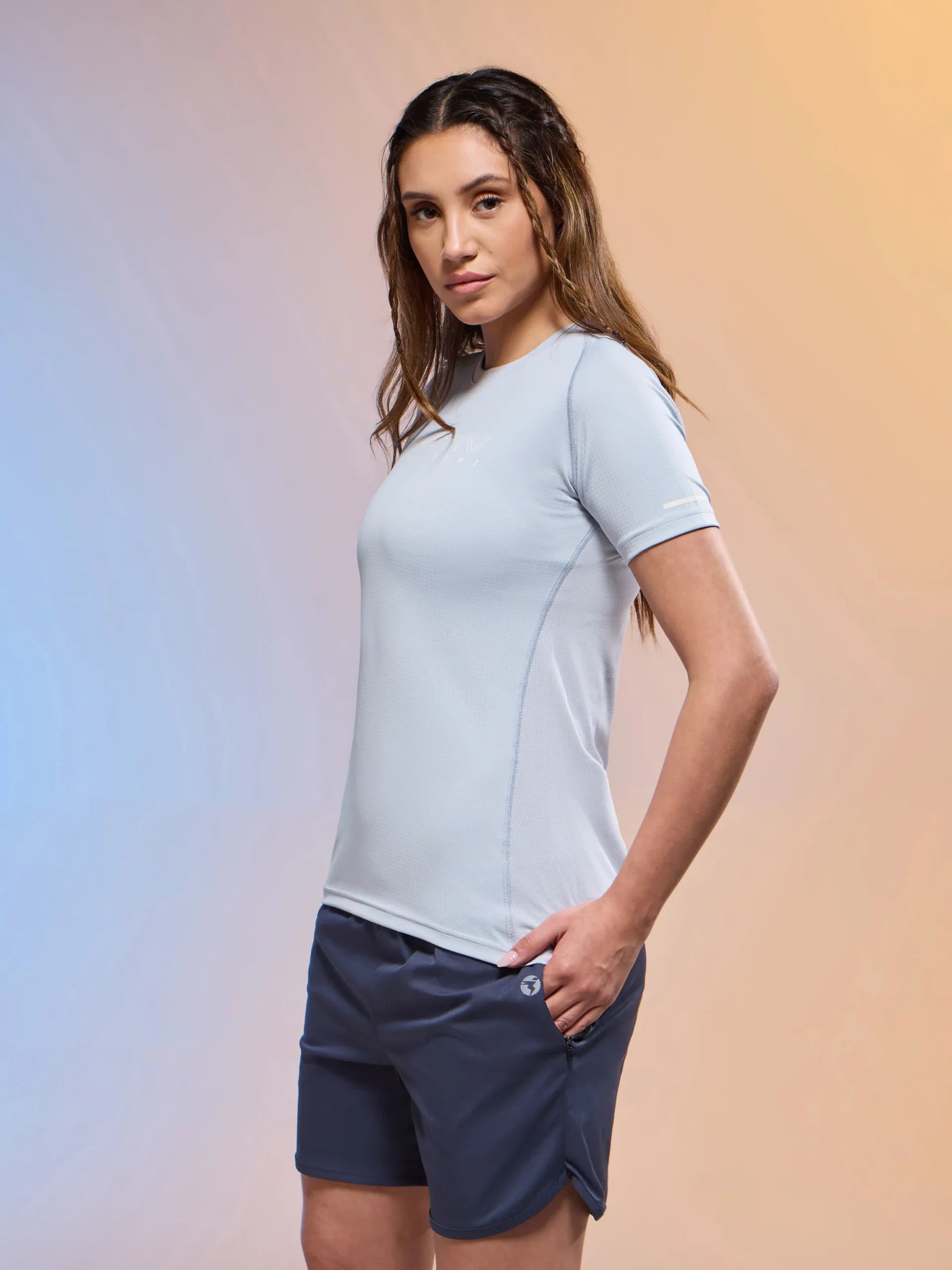 Women Typography Print Regular Fit Round Neck Sports Tee - Image 4