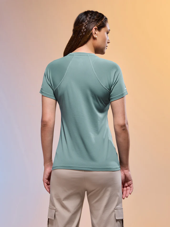 Women Typography Print Regular Fit Round Neck Sports Tee - Image 3